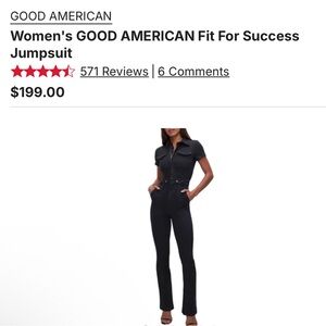 Good American Women's Black Fit for Success Jumpsuit